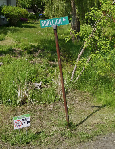 photo of Burleigh Drive sign.
